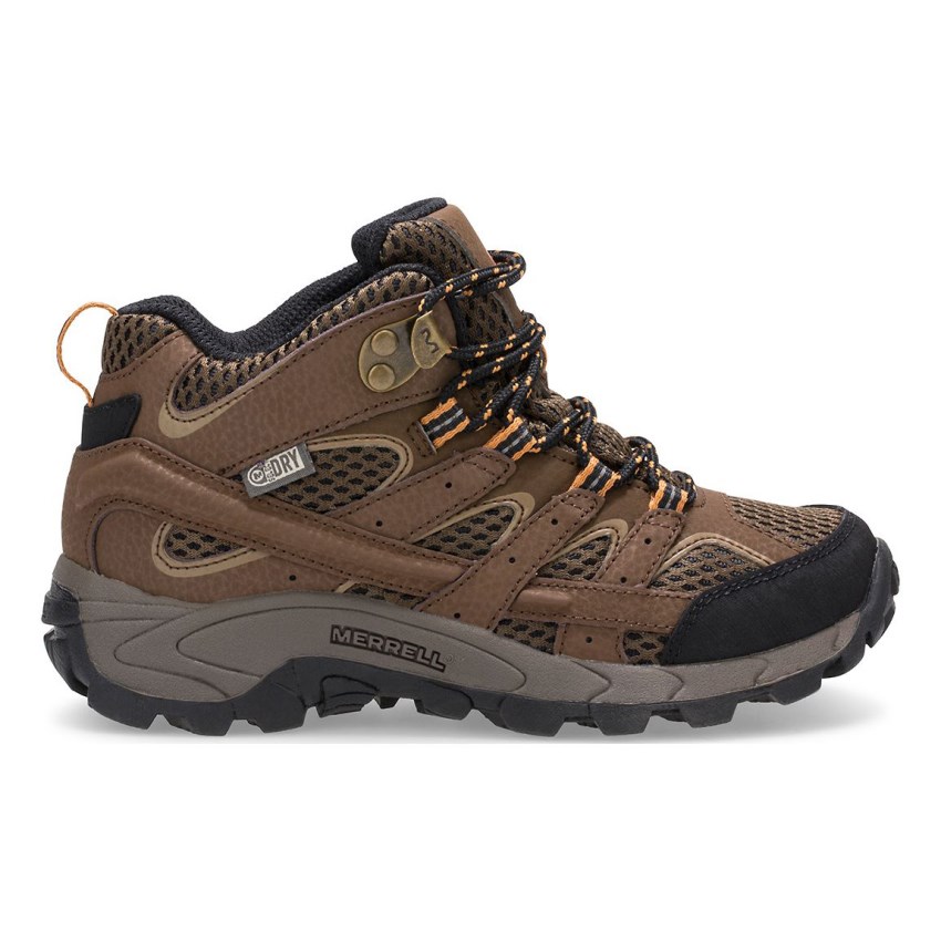 Bottes Merrell Moab 2 Mid Waterproof Marron Enfant | B.E.SEPZ